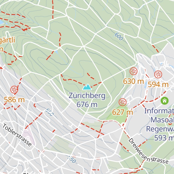 Map of Zürichberg