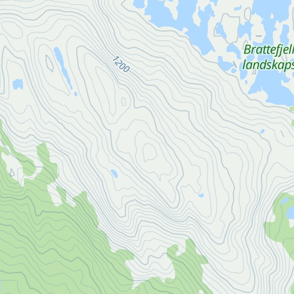 Map of Store Bjørndalsnuten
