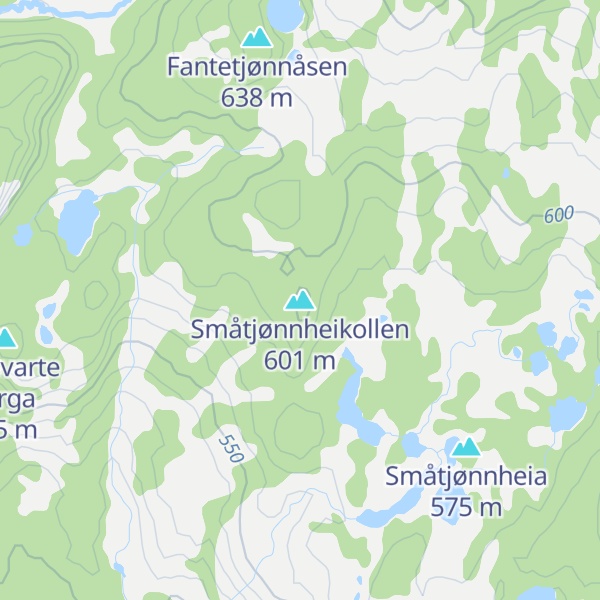 Map of Småtjønnheikollen