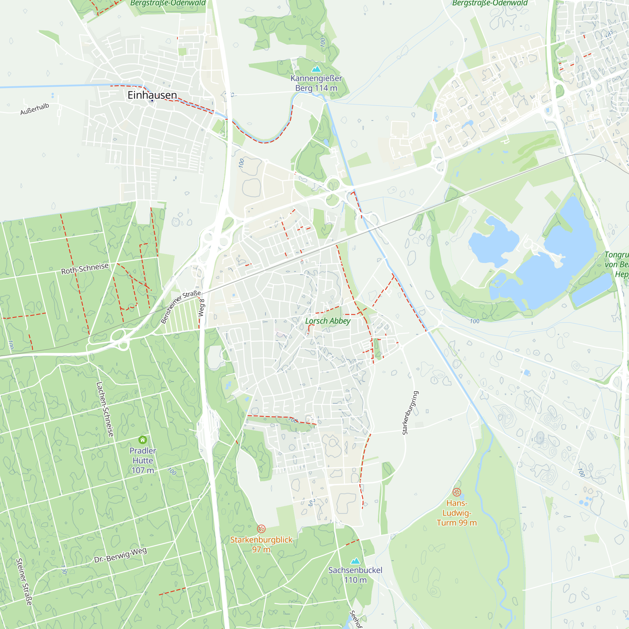 Touristinfo Nibelungenland map