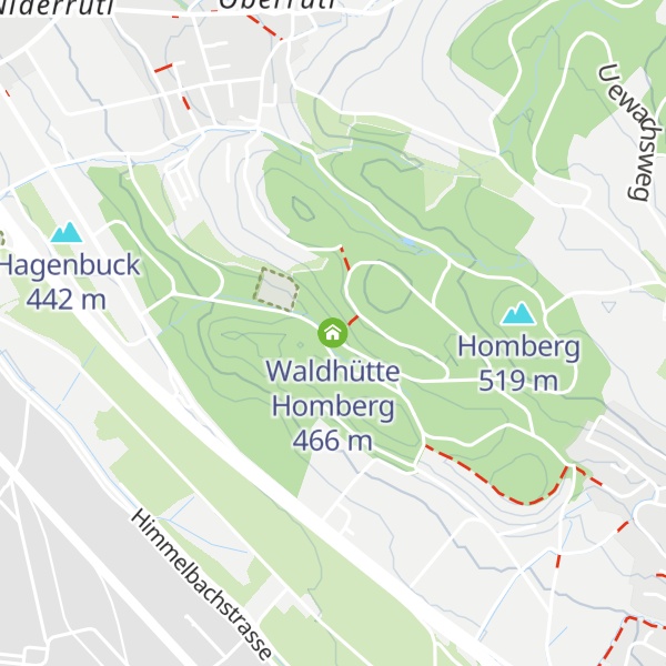 Map of Waldhütte Homberg
