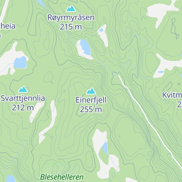 Map of Einerfjell