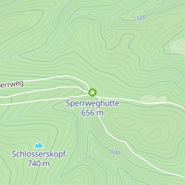 Map of Sperrweghütte
