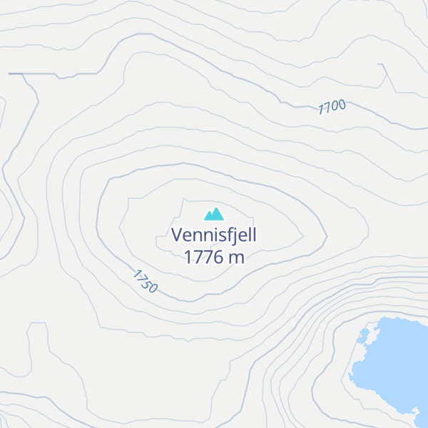 Map of Vennisfjell