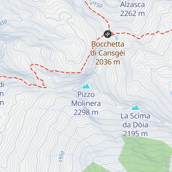 Map of Pizzo Molinera