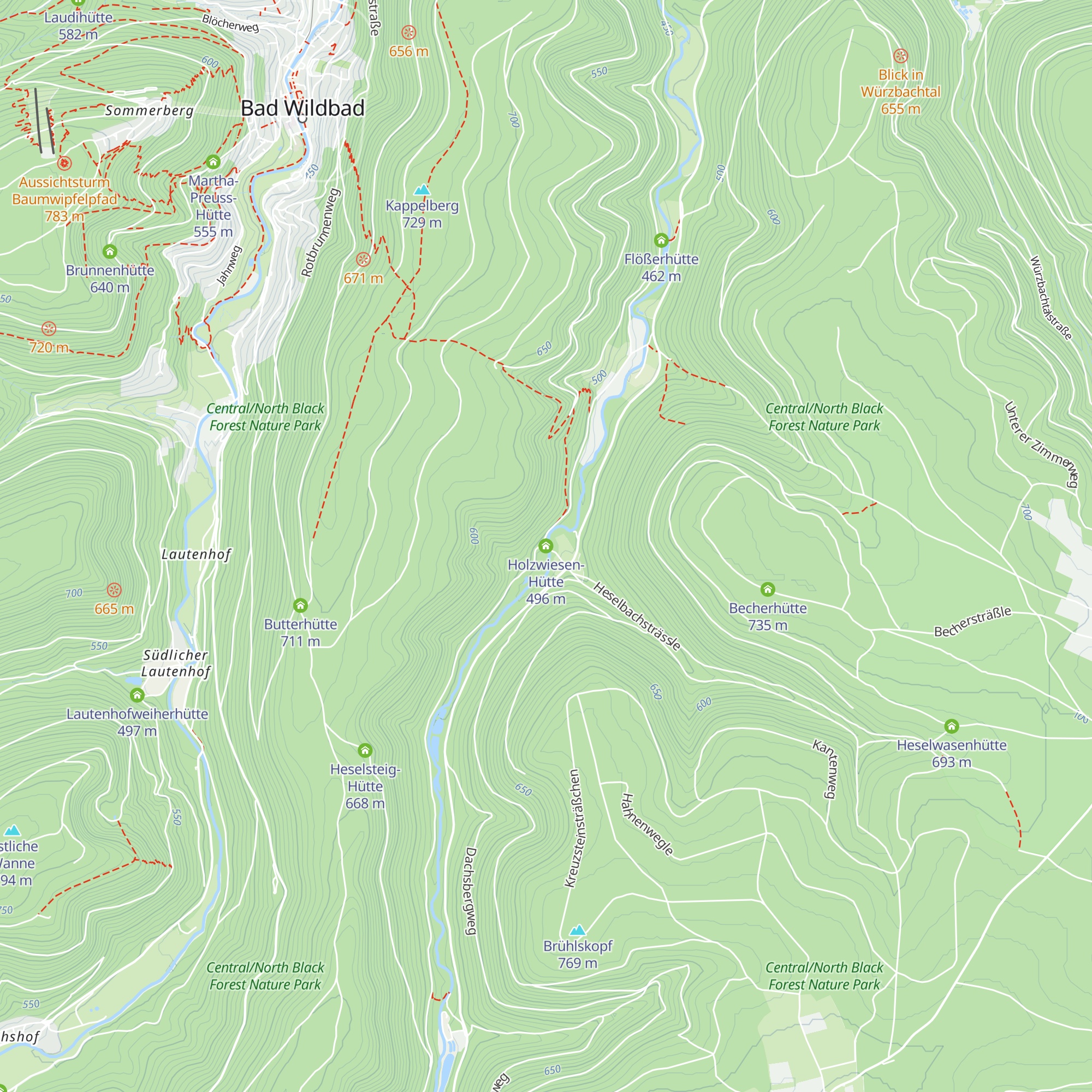 Holzwiesen-Hütte map