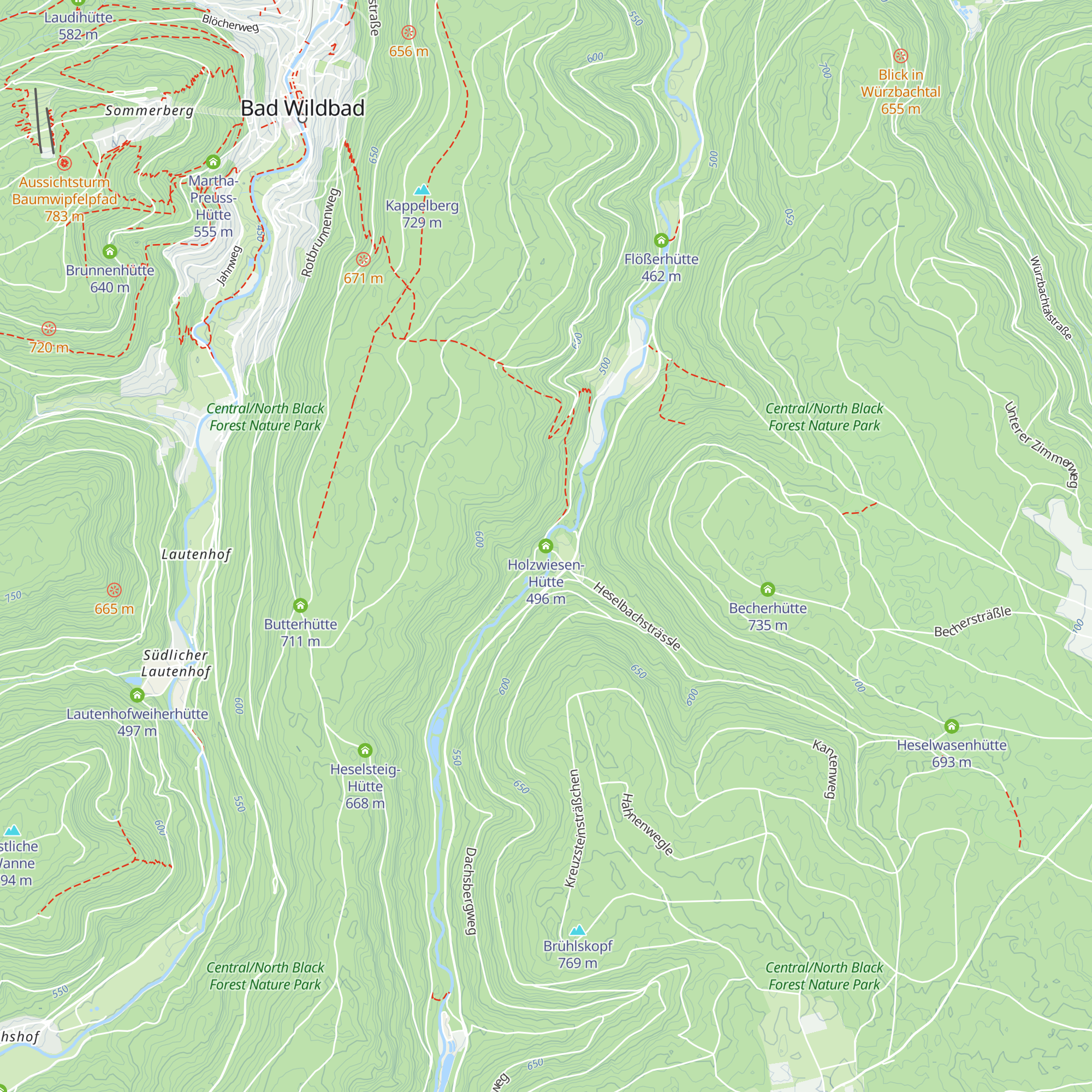 Holzwiesen-Hütte map