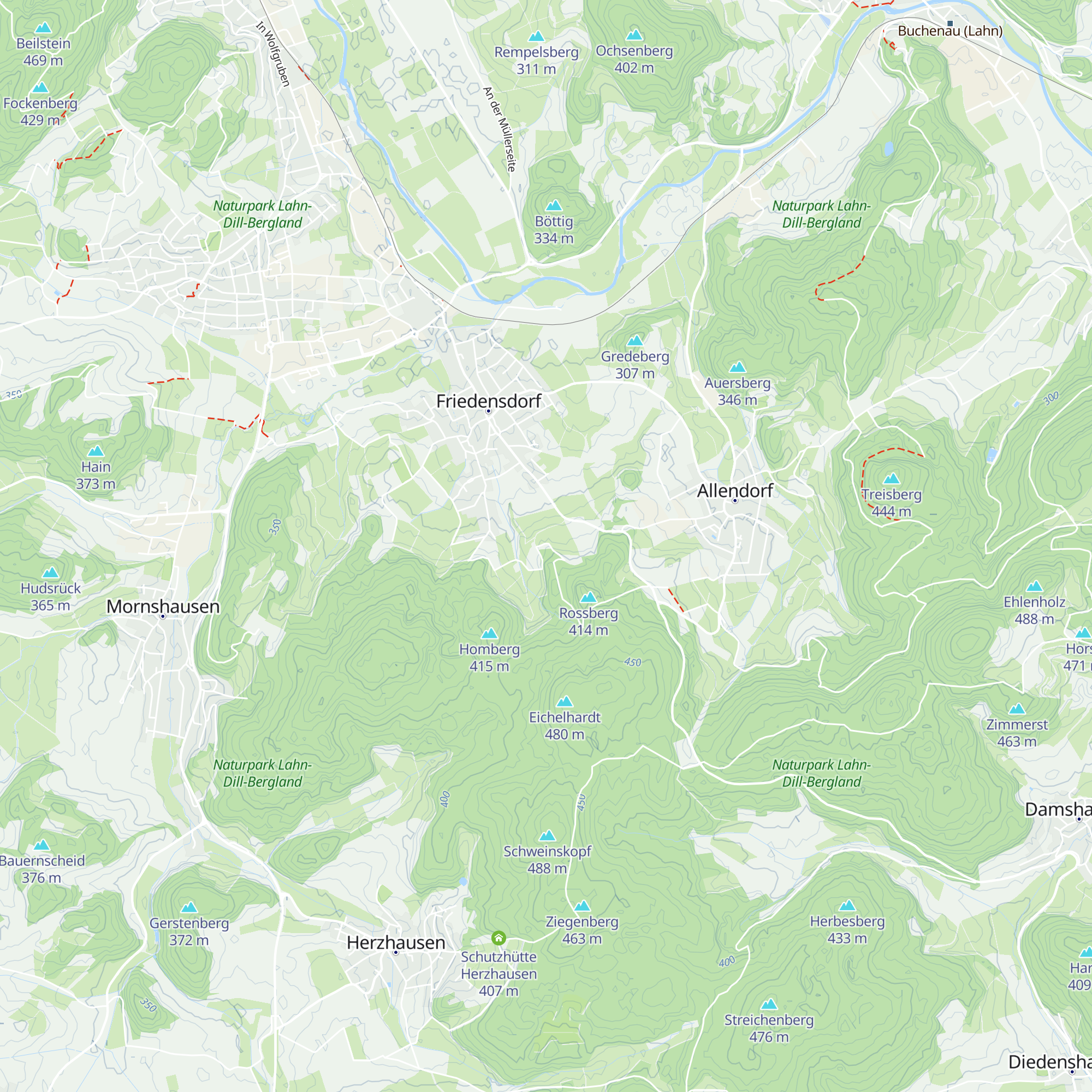 Schutzhütte Friedensdorf map