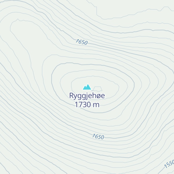 Map of Ryggjehøe