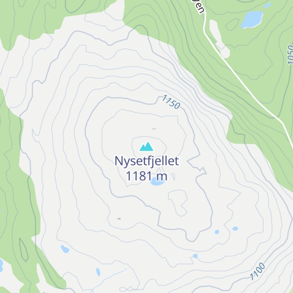 Map of Nysetfjellet