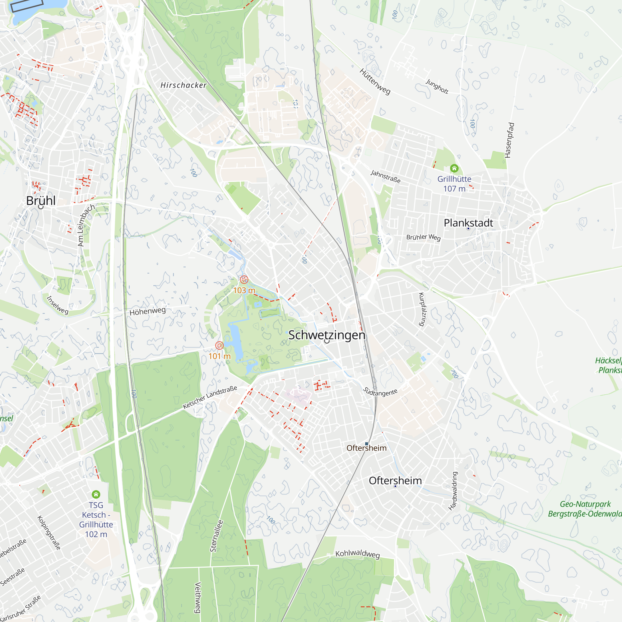 Stadtinformation Schwetzingen map