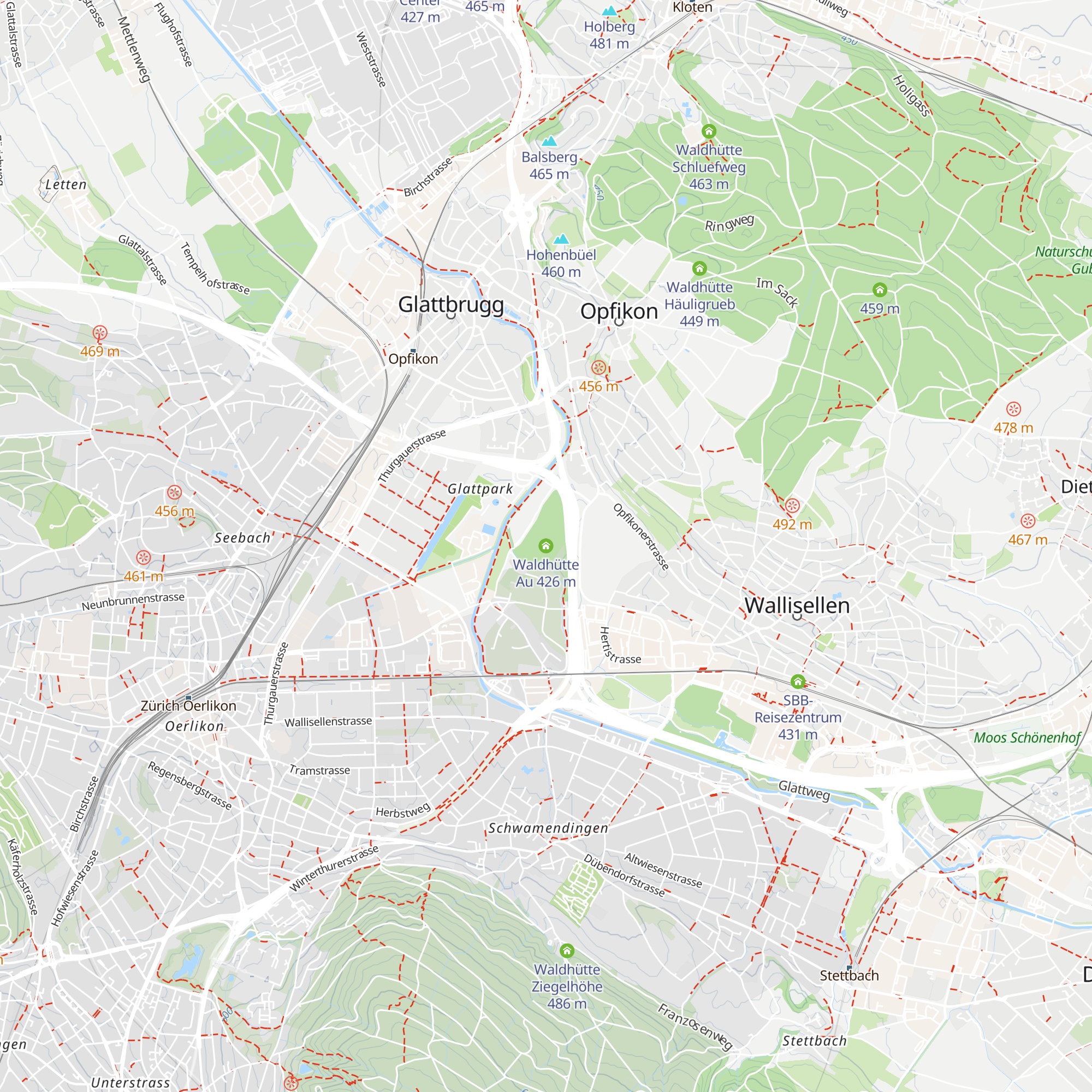 Waldhütte Au map