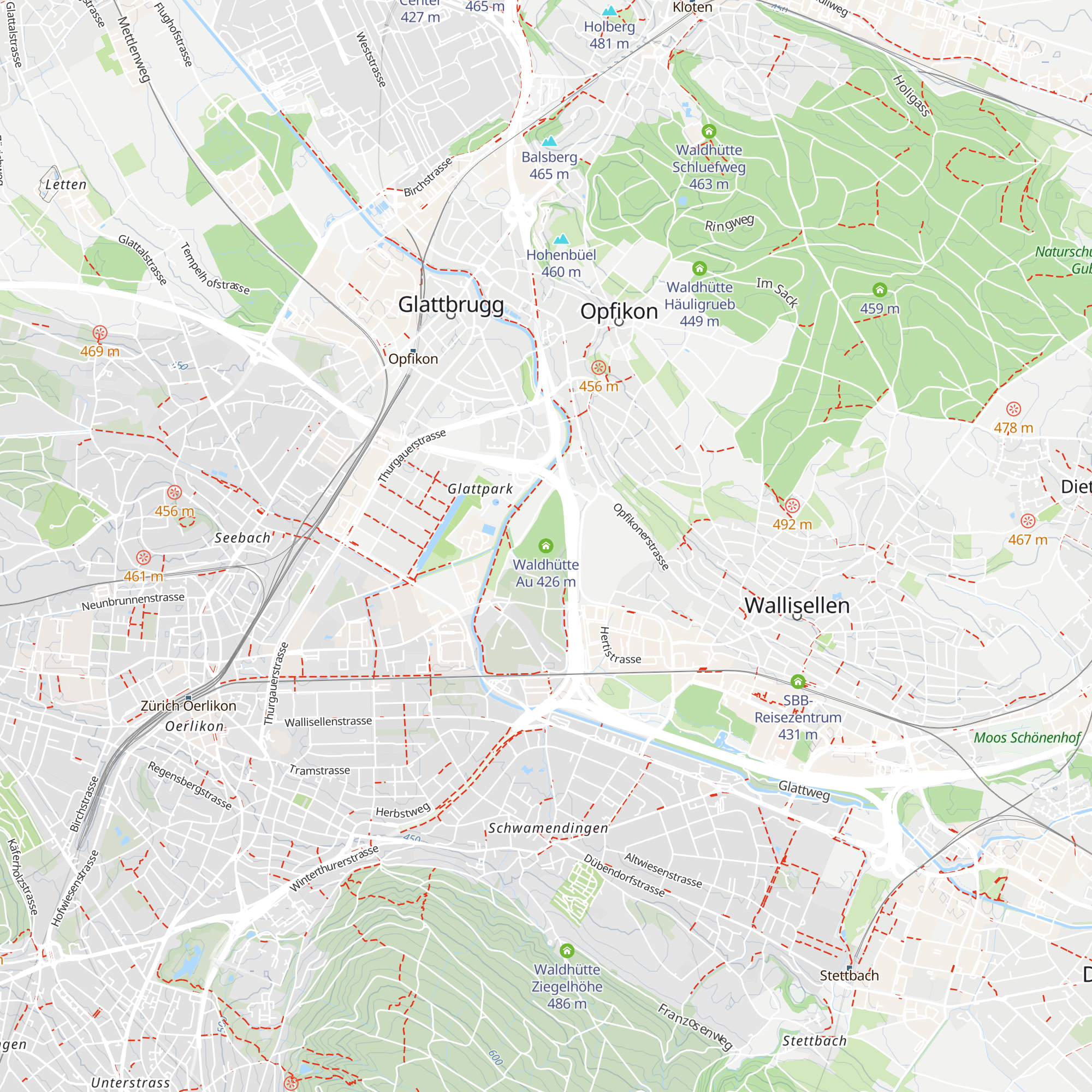 Waldhütte Au map