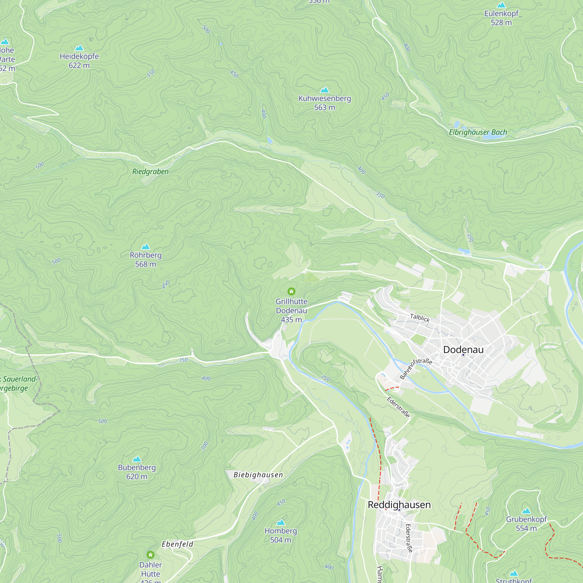 Grillhütte Dodenau map