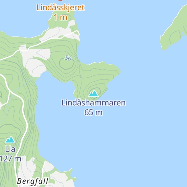 Map of Lindåshammaren