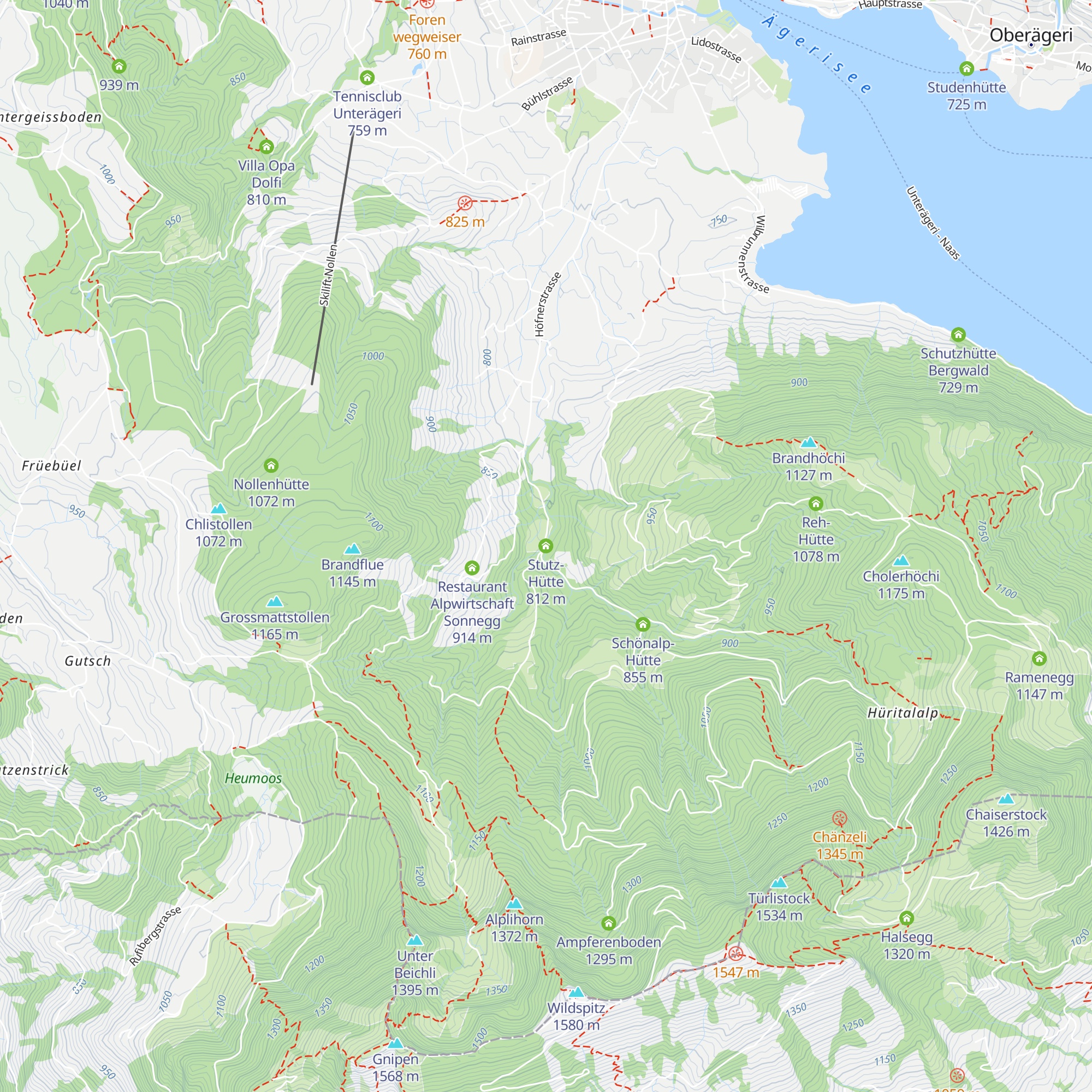 Stutz-Hütte map
