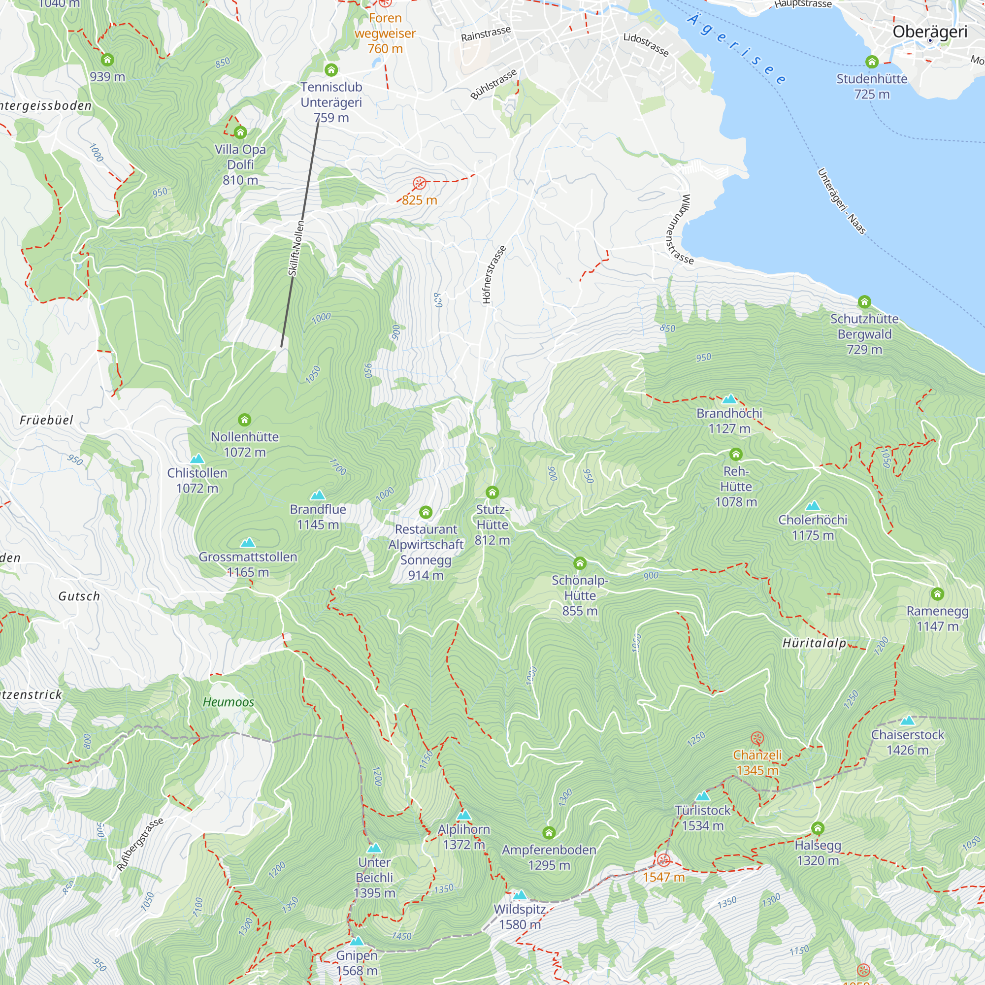 Stutz-Hütte map