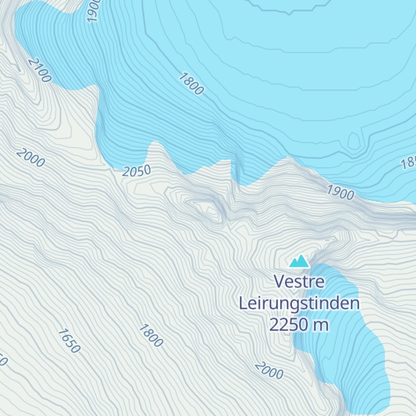 Map of Vesle Knutsholstinden
