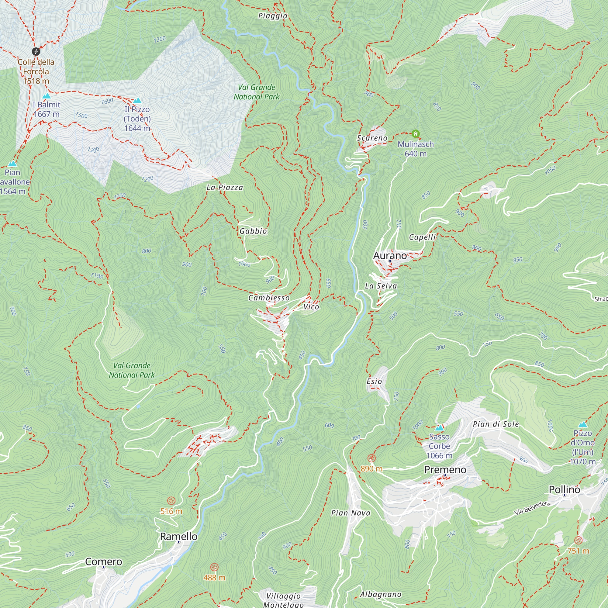 Parco Nazionale Val Grande map