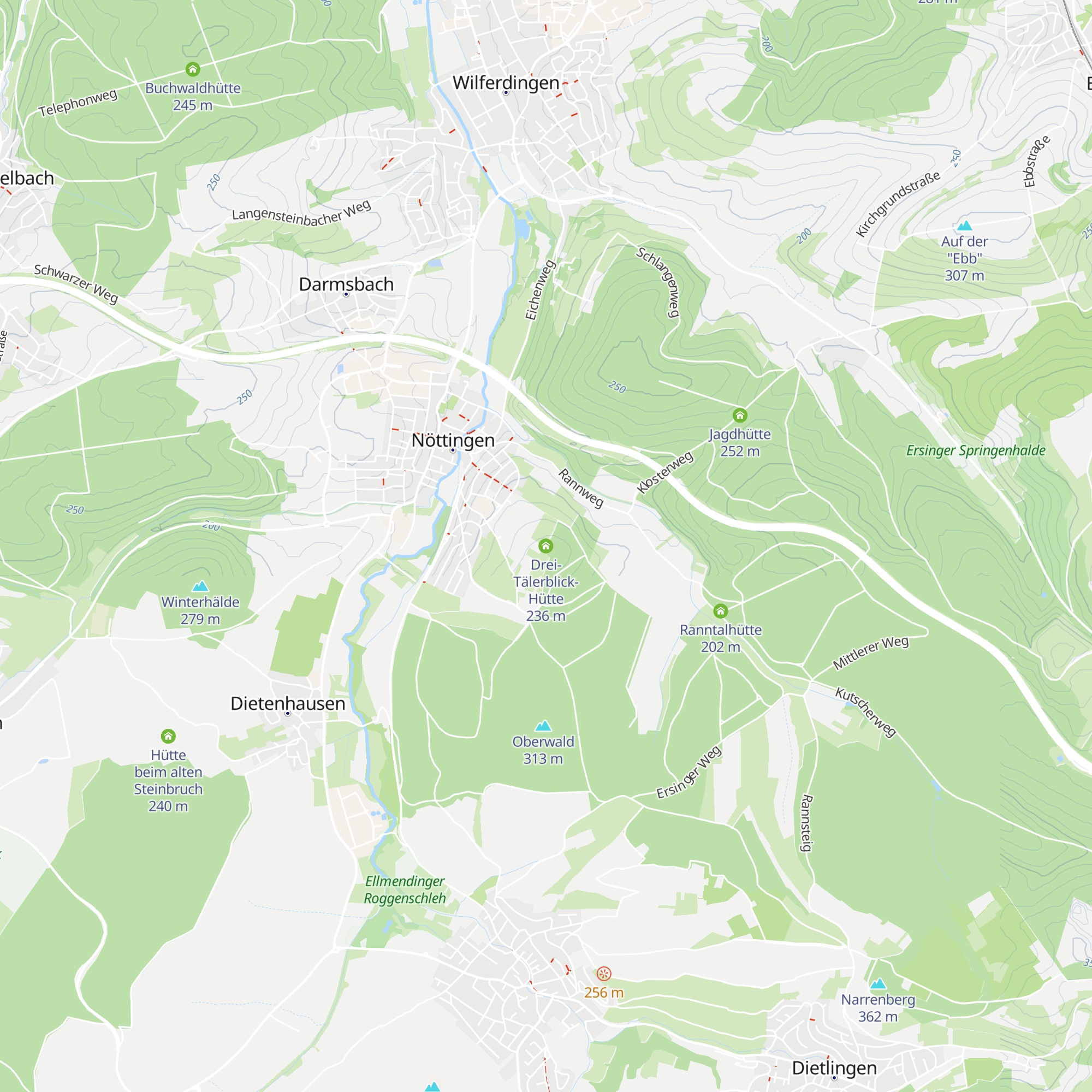 Drei-Tälerblick-Hütte map