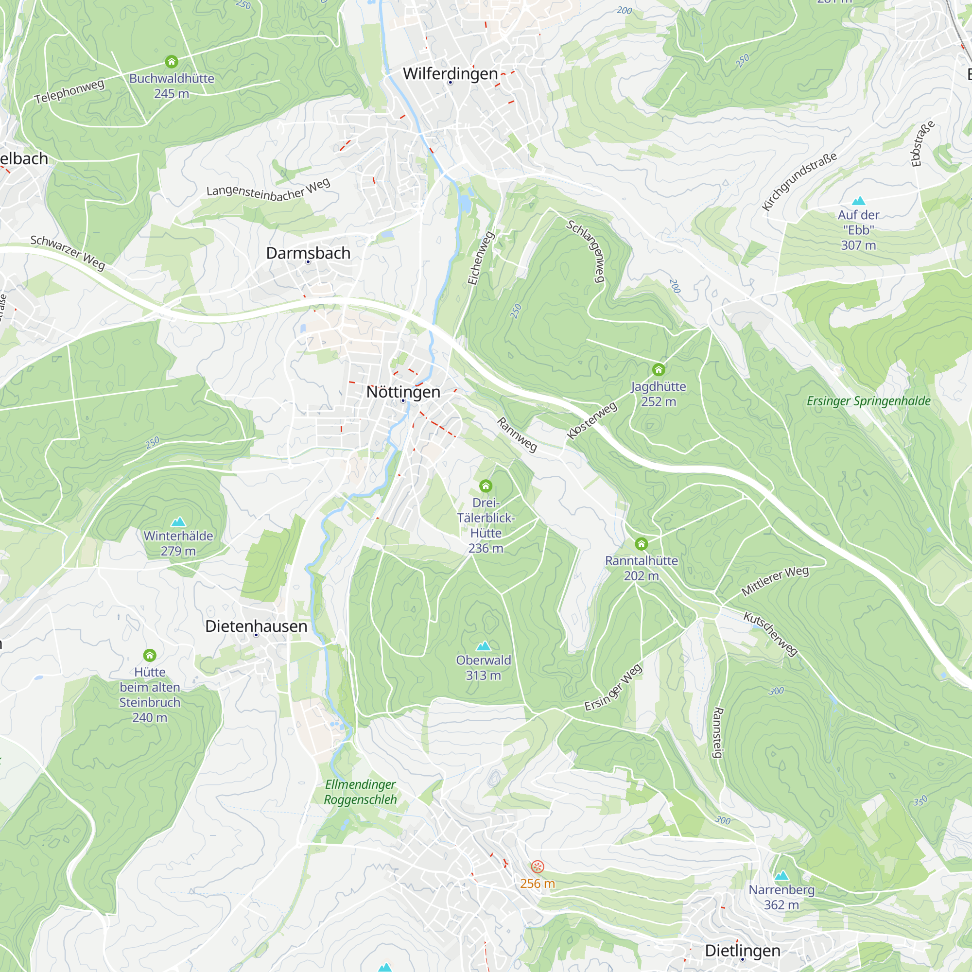 Drei-Tälerblick-Hütte map
