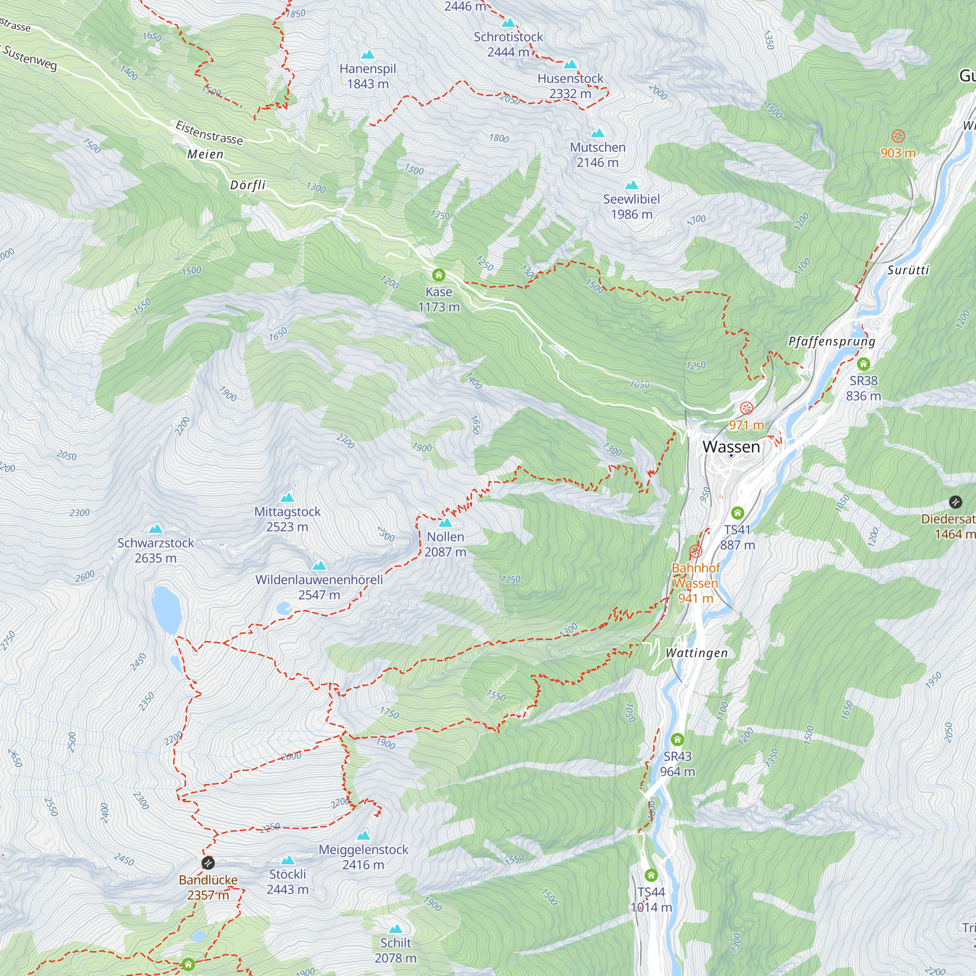 Jagdhütte Riederen map