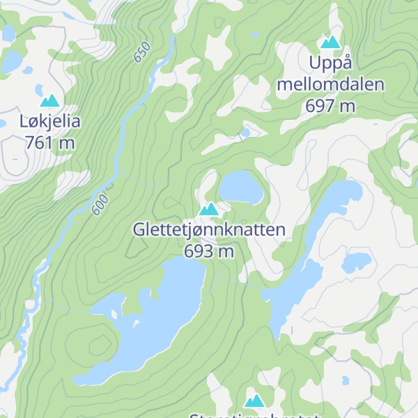 Map of Glettetjønnknatten