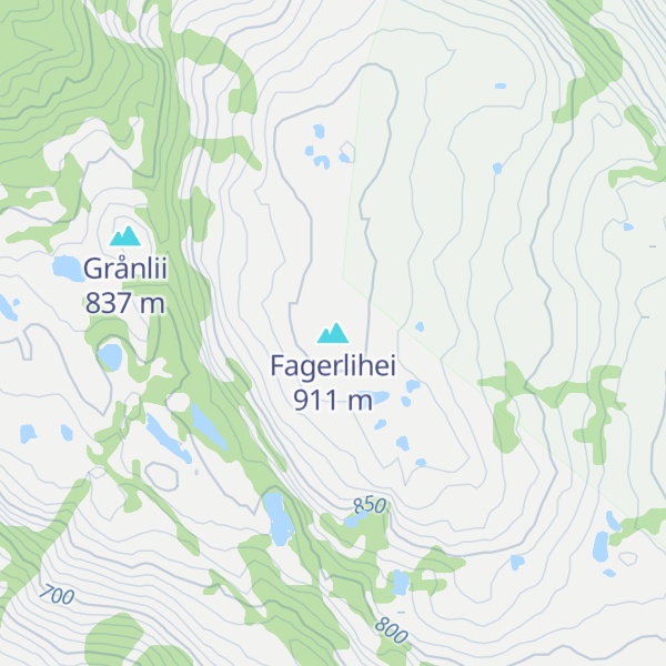 Map of Fagerlihei