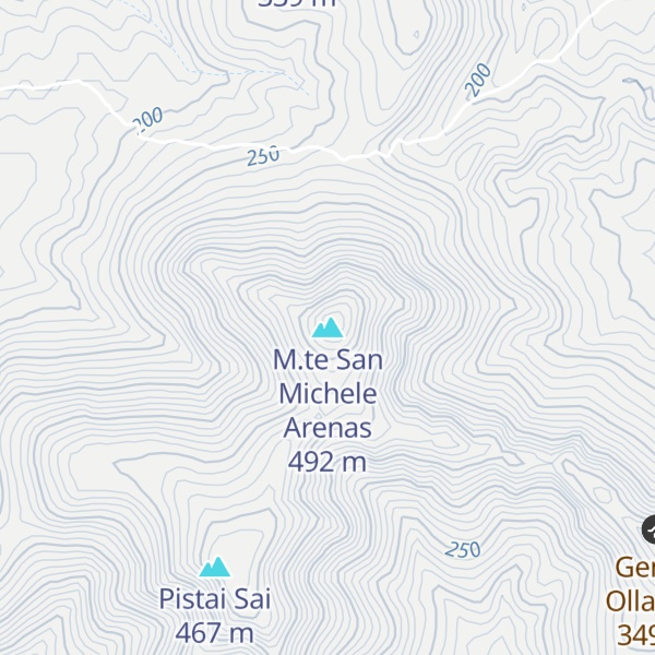 Map of M.te San Michele Arenas