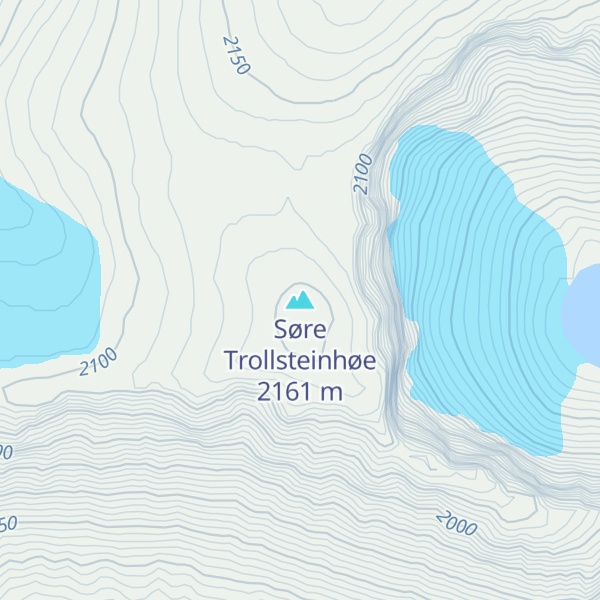 Map of Søre Trollsteinhøe