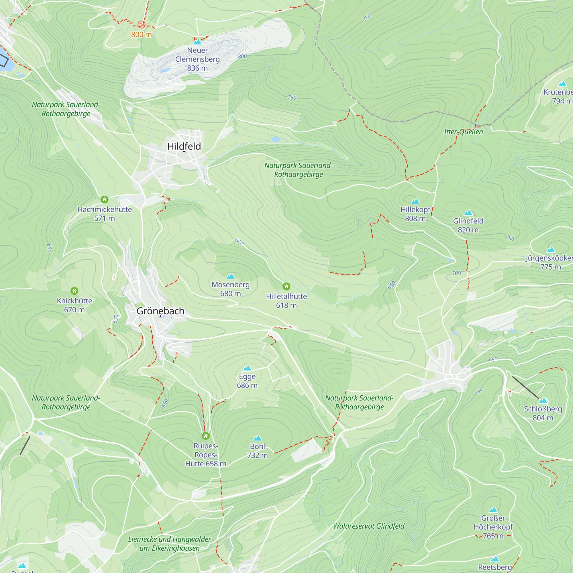 Hilletalhütte map