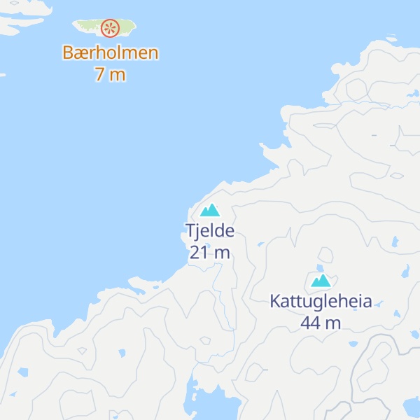 Map of Tjelde