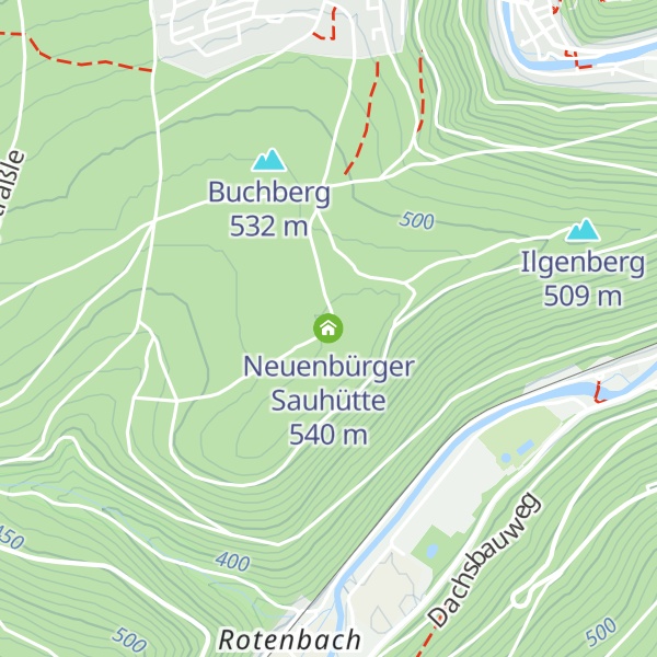 Map of Neuenbürger Sauhütte