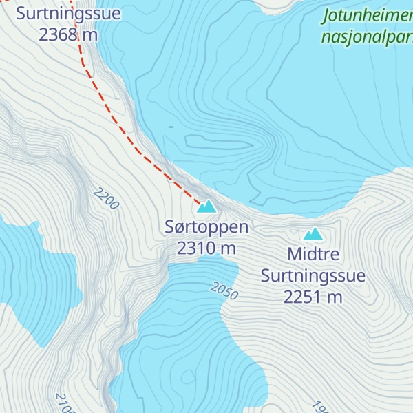 Map of Sørtoppen