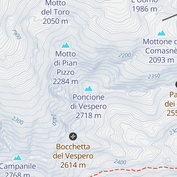 Map of Poncione di Vespero