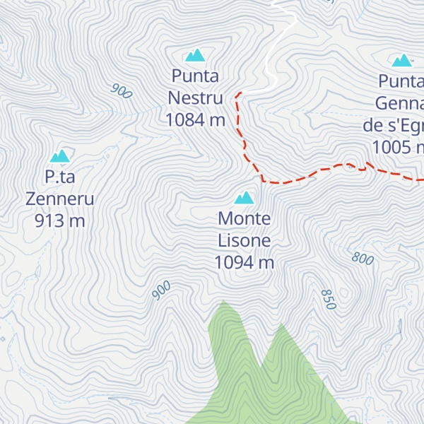Map of M. Lisone Ovest