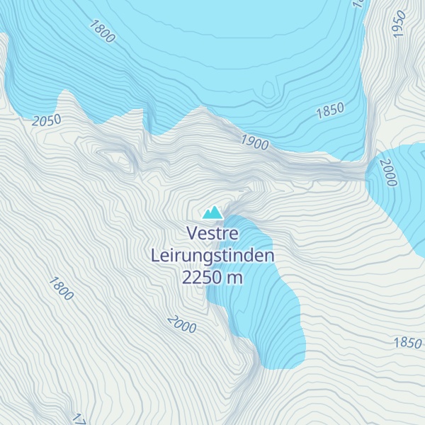 Map of Vestre Leirungstinden