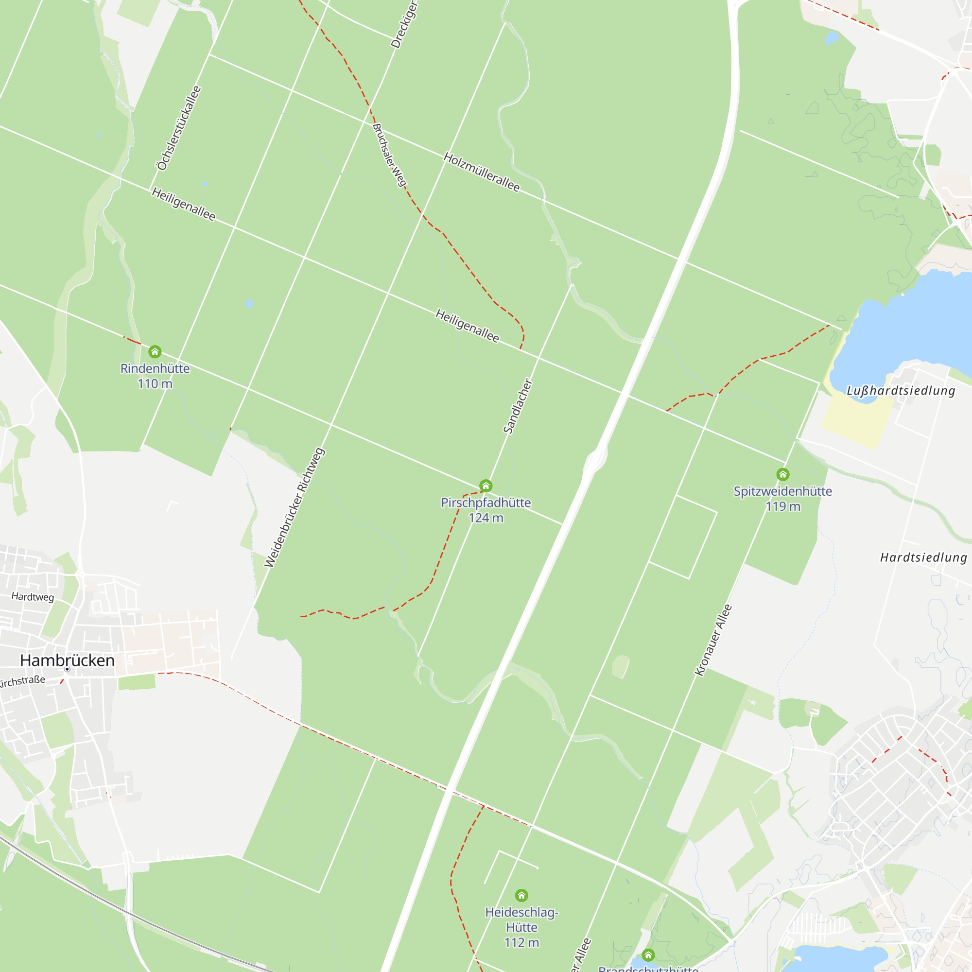 Pirschpfadhütte map