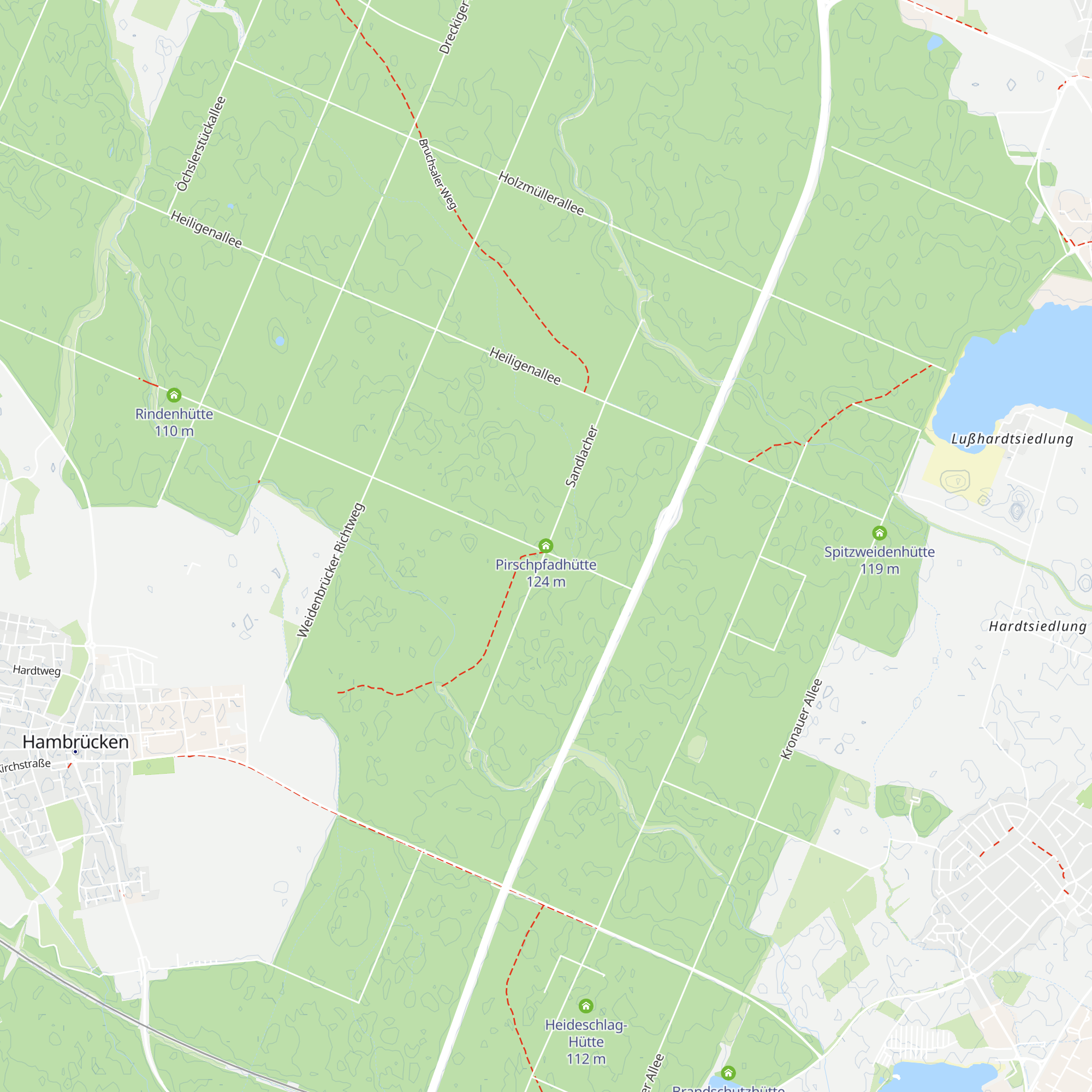 Pirschpfadhütte map
