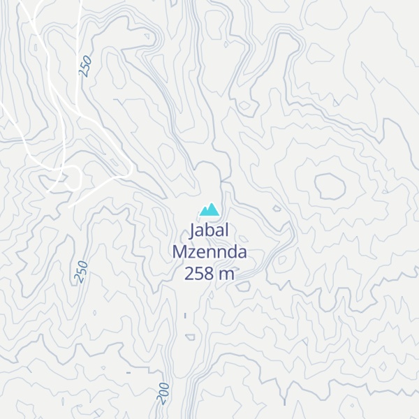 Map of Jabal Mzennda
