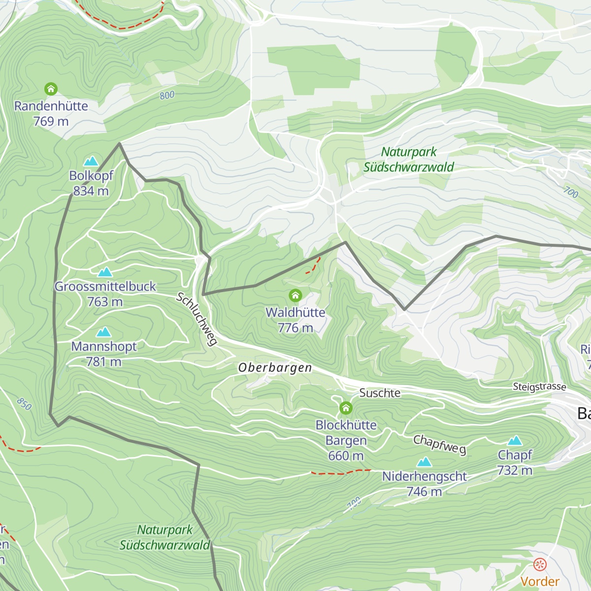 Waldhütte map
