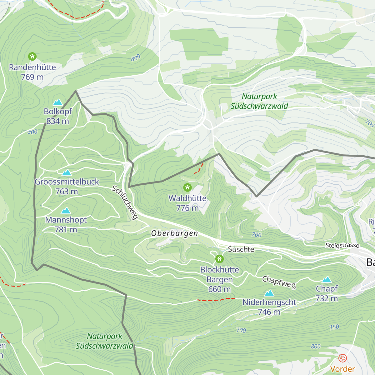 Waldhütte map