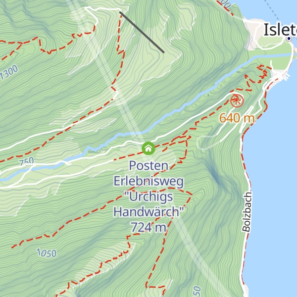Map of Posten Erlebnisweg "Urchigs Handwärch"