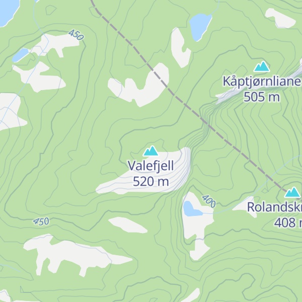 Map of Valefjell