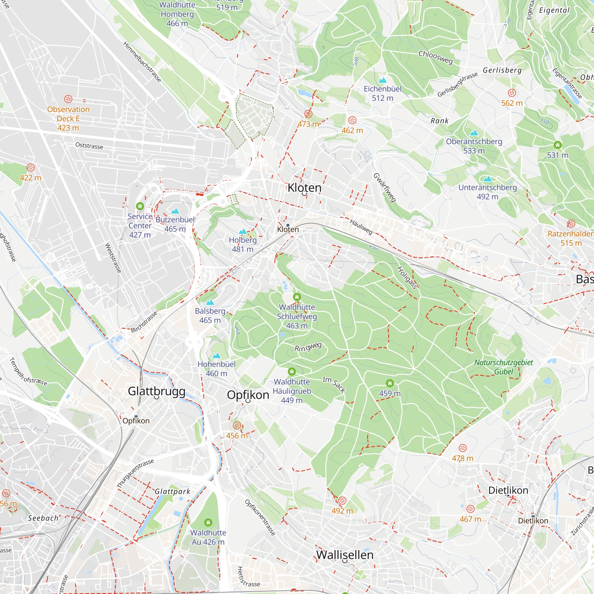 Waldhütte Schluefweg map
