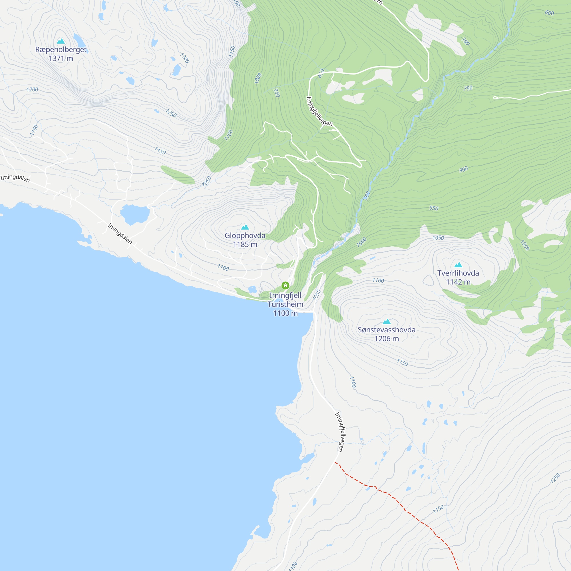 Imingfjell Turistheim map