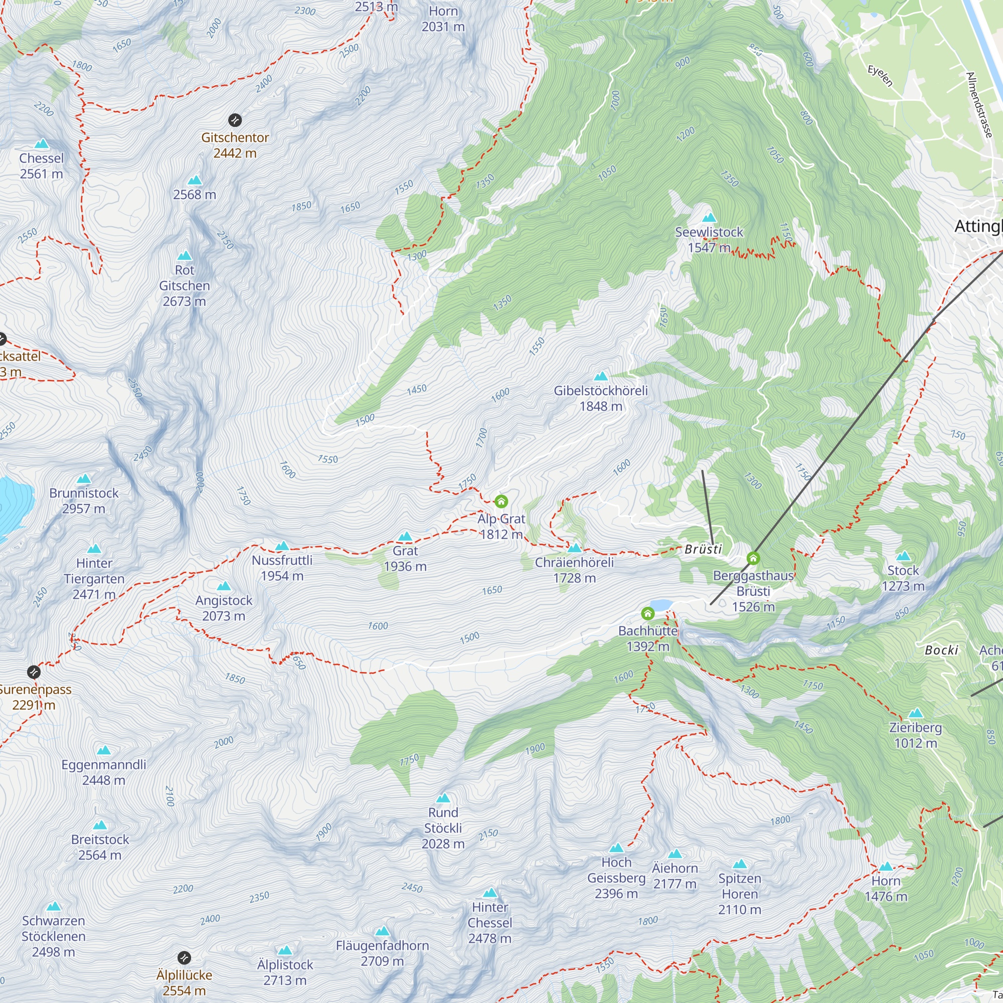 Alp Grat map