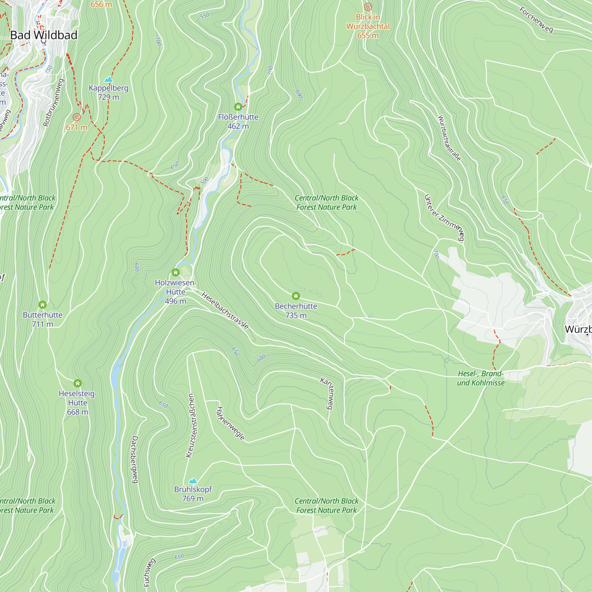 Becherhütte map