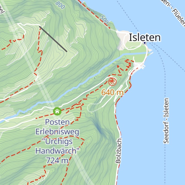 Map of Posten Erlebnisweg "Urchigs Handwärch"