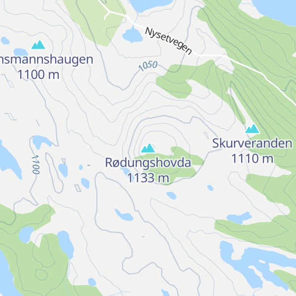 Map of Rødungshovda